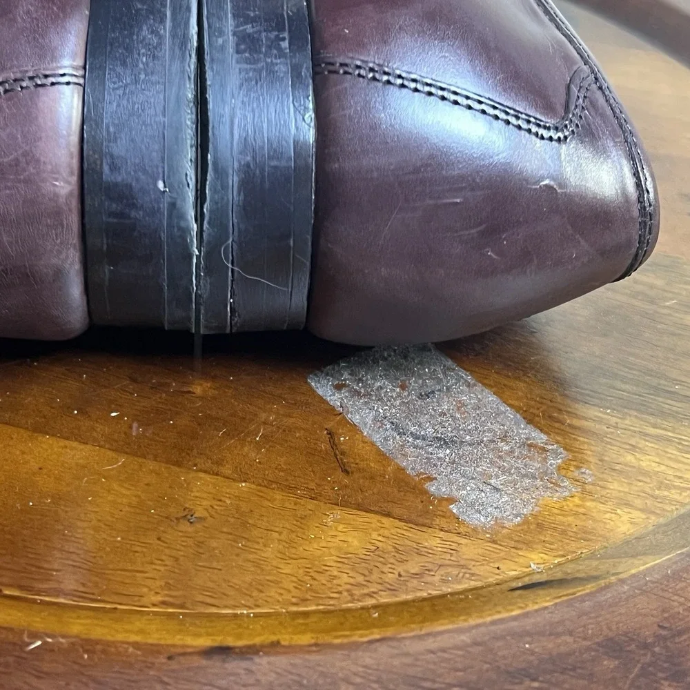 Johnson & Murphy Kilty Tassel Burgundy Leather Loafers Shoes 11 M Dress Slip On